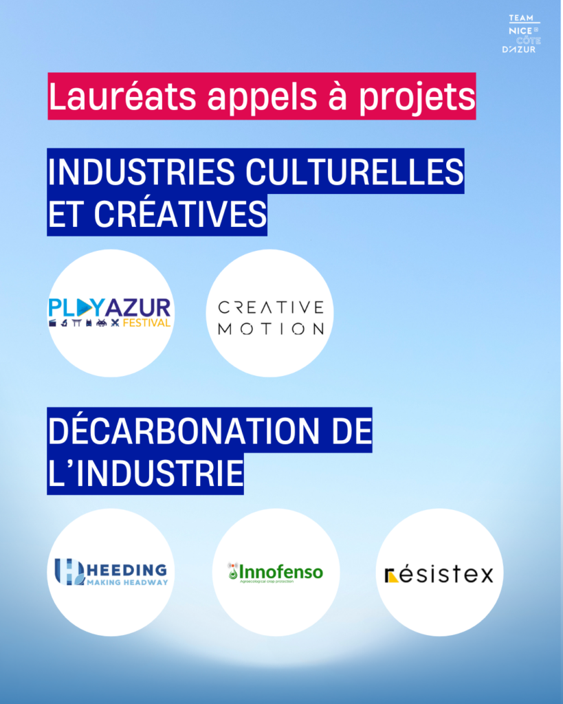 laureats appel a projets metropole nice cote d'azur